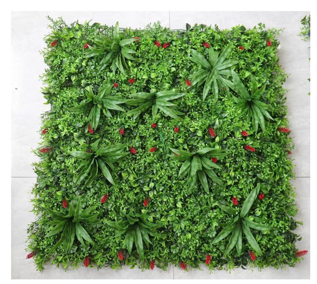 1 Meter Outdoor Wall Grass Artificial Grass Greenery Plant Panels For Wall