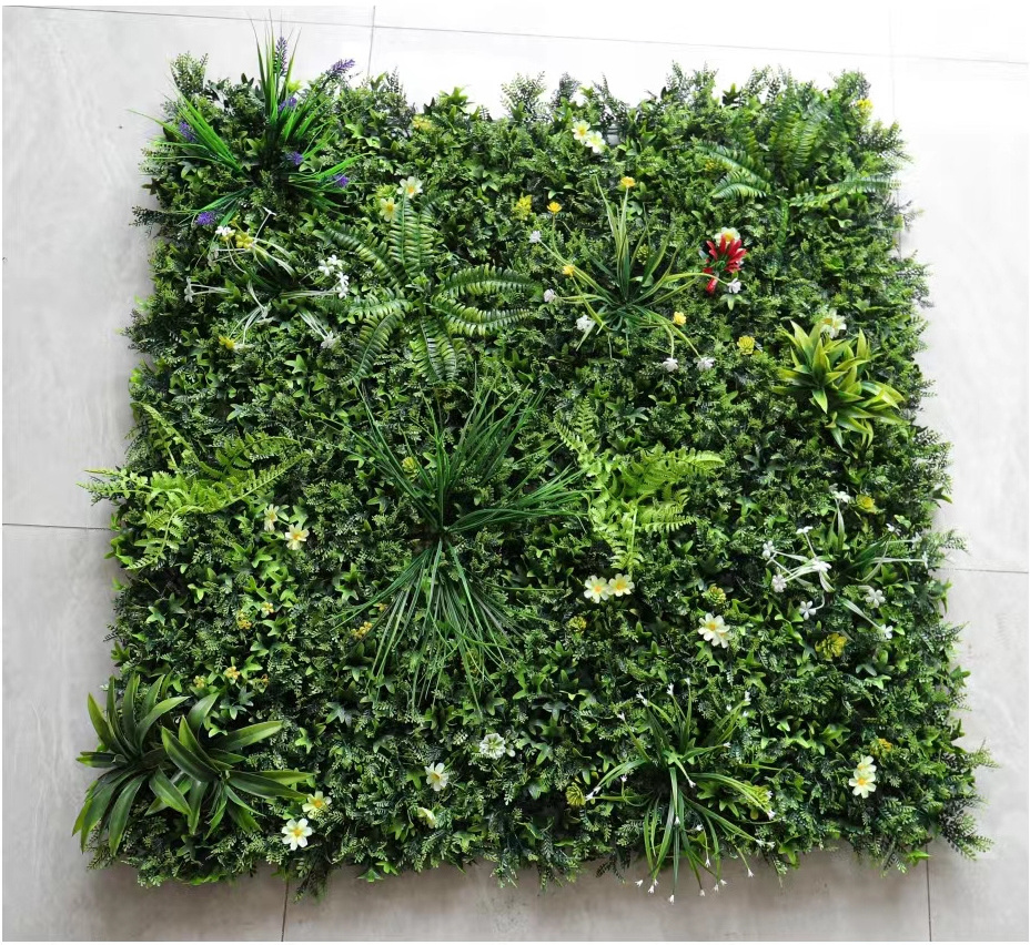 1 Meter Outdoor Wall Grass Artificial Grass Greenery Plant Panels For Wall