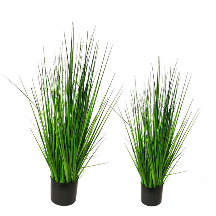 Indoor Decorative Artificial Green Grass Plants In Pot For Home Office Decor