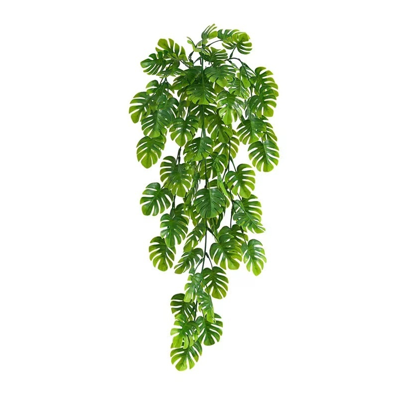 Simulation Of Dark Turtle Back Wall Hanging Green Leaf Rattan Artificial Plant Decorative Flower Vine For Indoor Decor