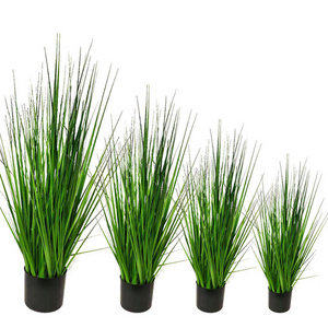 Indoor Decorative Artificial Green Grass Plants In Pot For Home Office Decor