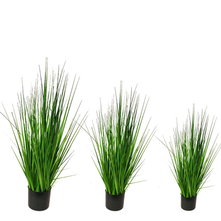 Indoor Decorative Artificial Green Grass Plants In Pot For Home Office Decor