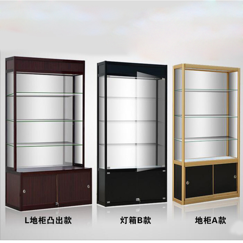 pharmacy display design medicine cabinet MDF with lock and light