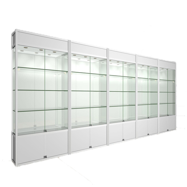 Boutique shelf titanium alloy glass display cabinet sample cabinet product showcase gift showcase jewelry counter