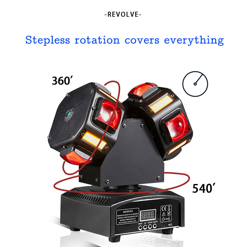 New led party beam strobe laser 3-in-1 moving head light 360 degree infinite rotation stage light red and green laser DJ light