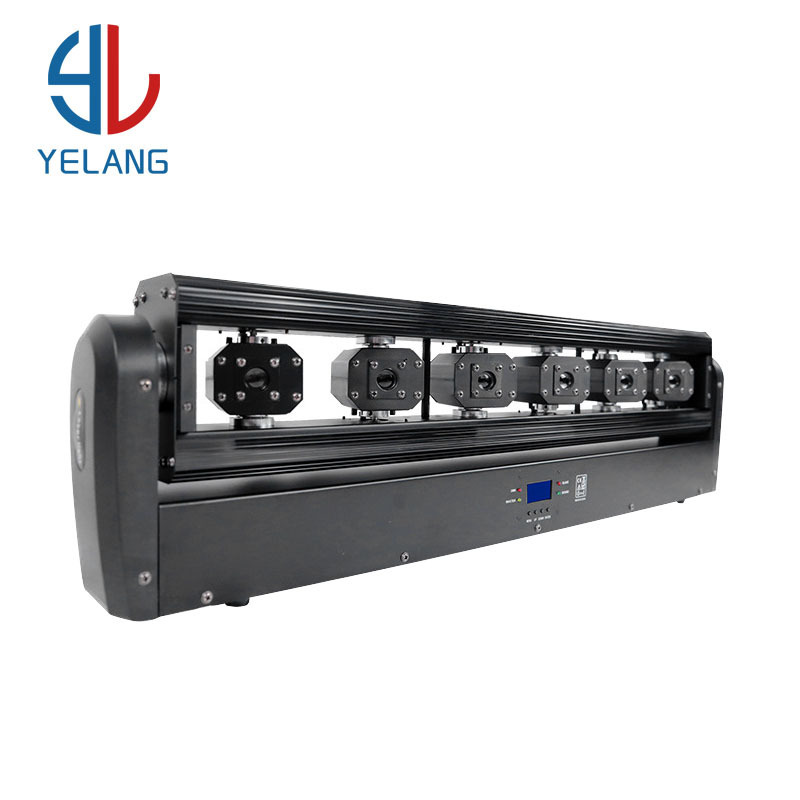 Yelang 6 Eyes Monochrome Moving Head Laser Light DMX Voice Activated Club DJ Bar Beam Laser Red, Green Blue Stage Light