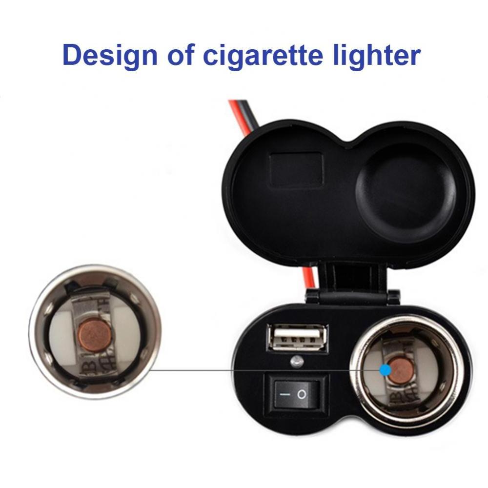 Hot Sale Motorcycle 12V Lighter Waterproof Power Charger Supply Car cigarette lighter USB Socket Kit