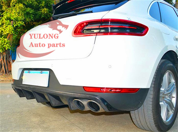 High Quality C Style Carbon Fiber Rear diffuser for Porsche Macan Diffuser Body Kit 2014-2017