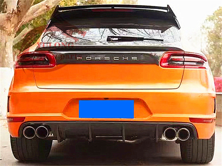 High Quality C Style Carbon Fiber Rear diffuser for Porsche Macan Diffuser Body Kit 2014-2017