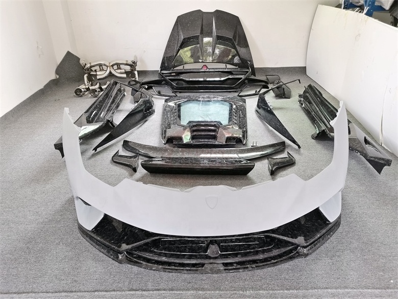 LP640 performance style Body Kit Forged semi-carbon fiber Front Rear Bumper Side skirt hood For Lamborghini Huracan LP610 LP580