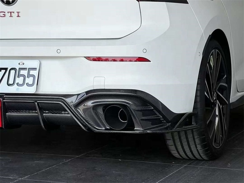 Body Kit AE style Carbon Fiber led rear diffuser for Volkswagen Golf GTI 8 2021-2023