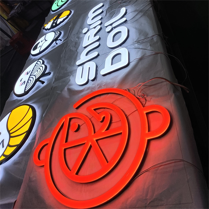 Custom Signboard Led Channel Letter 3d Illuminated Company Wall Logo Sign for Shop Bar Restaurant