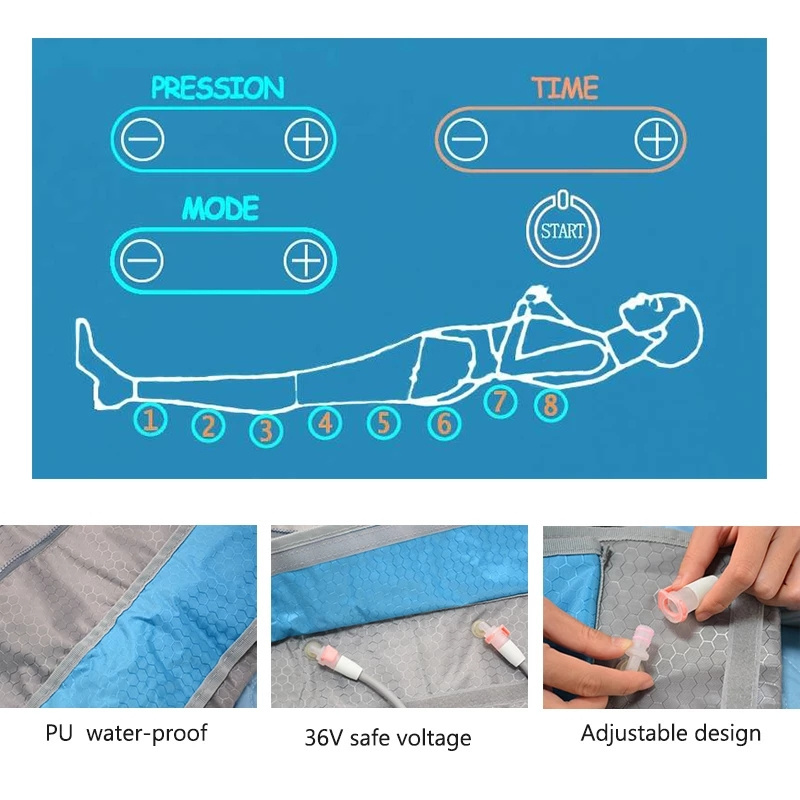 Home Use Far Infrared Weight Loss Suit Detox Slimming Weight Loss Pressotherapy Air Pressure Massage Lymphatic Drainage Machine