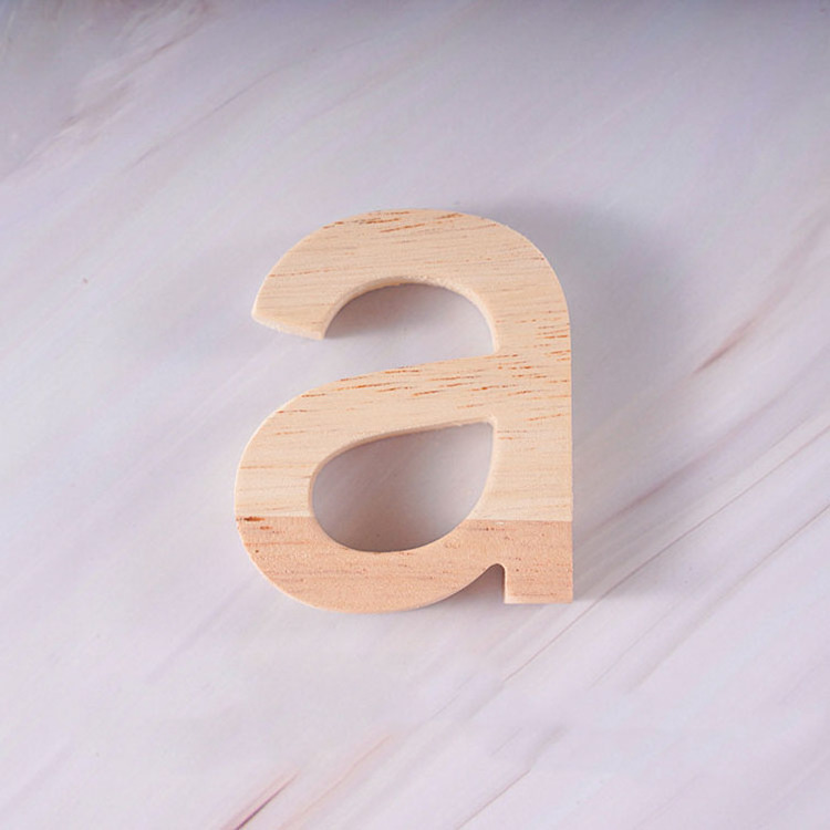 Office Decor DIY Wood Crafts Laser CNC Cut Wooden 26 English Alphabet Letters Wall Decorations For Family