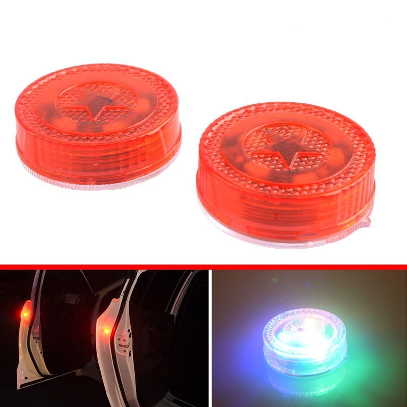 5 LED Wireless Magnetic Induction Strobe Flashing Light Anti Rear-end Collision Safety Lamps Car Door Opening Warning Lights