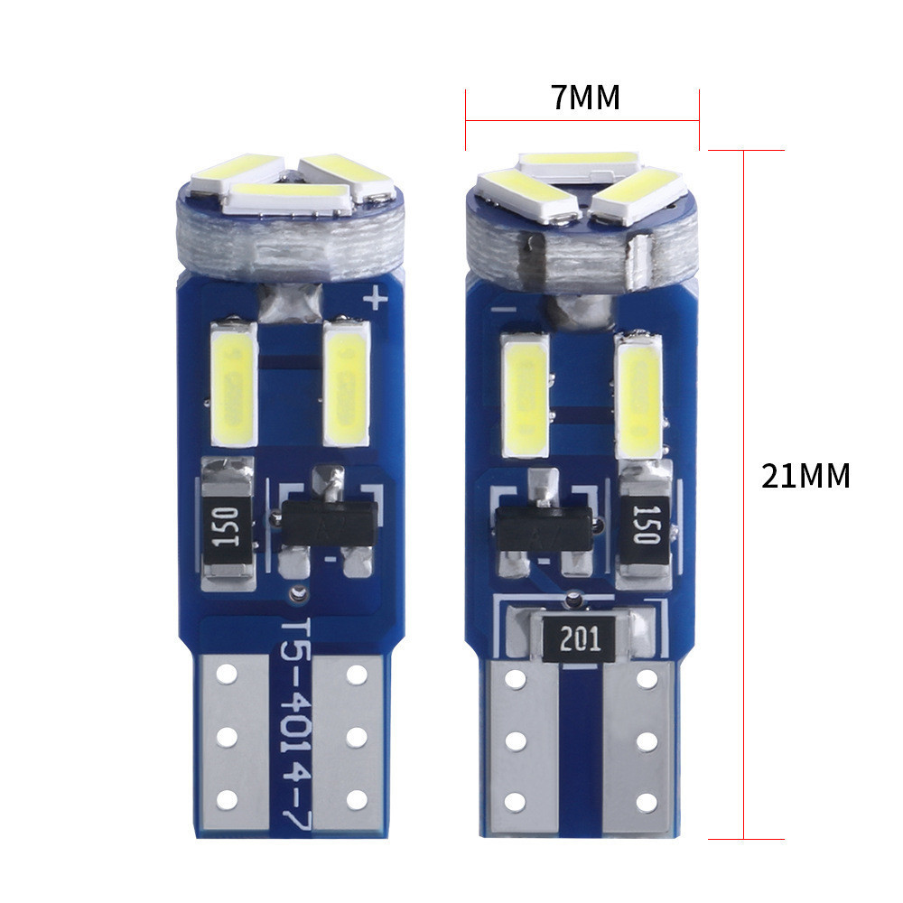 Automobile LED reading lamp T5 4014  7SMD overhead light meter speed lamp license plate lamp light 12V