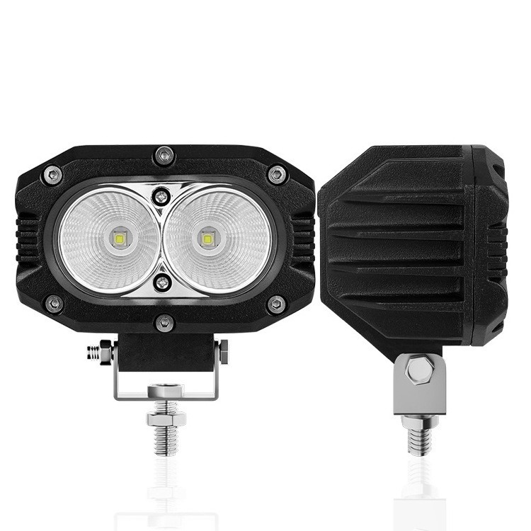 Motorcycle spotlights auto working lamp spotlight floodlight, white and yellow double color fog lamp 24W auxiliary lamp