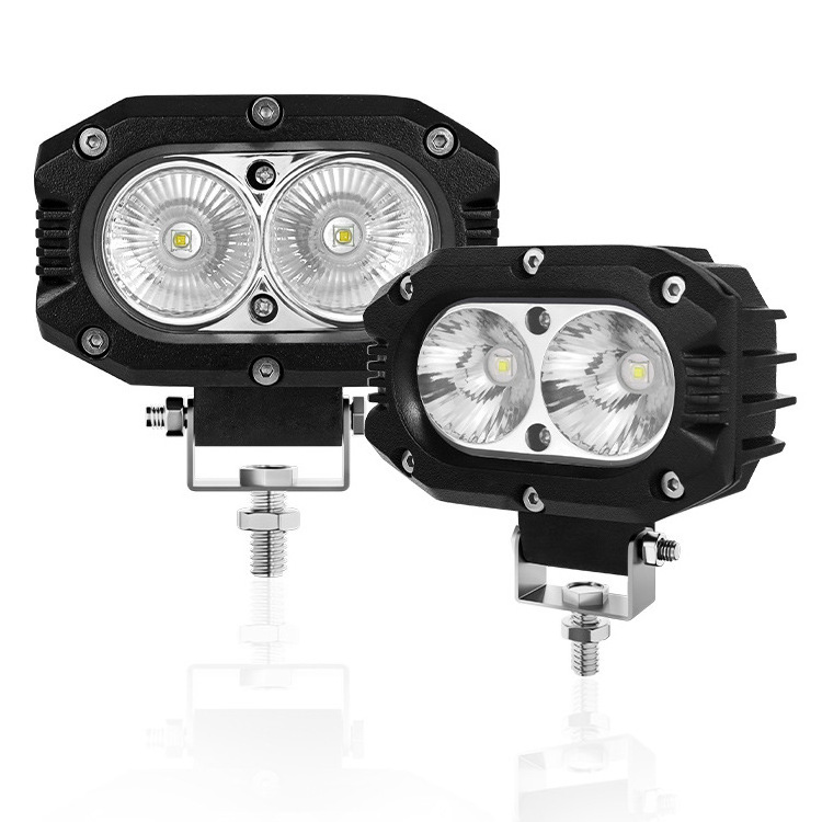 Motorcycle spotlights auto working lamp spotlight floodlight, white and yellow double color fog lamp 24W auxiliary lamp