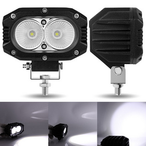 Motorcycle spotlights auto working lamp spotlight floodlight, white and yellow double color fog lamp 24W auxiliary lamp