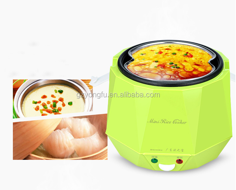 Wholesale price convenient 12v food grade stainless steel inner pot travel portable car mini rice cooker