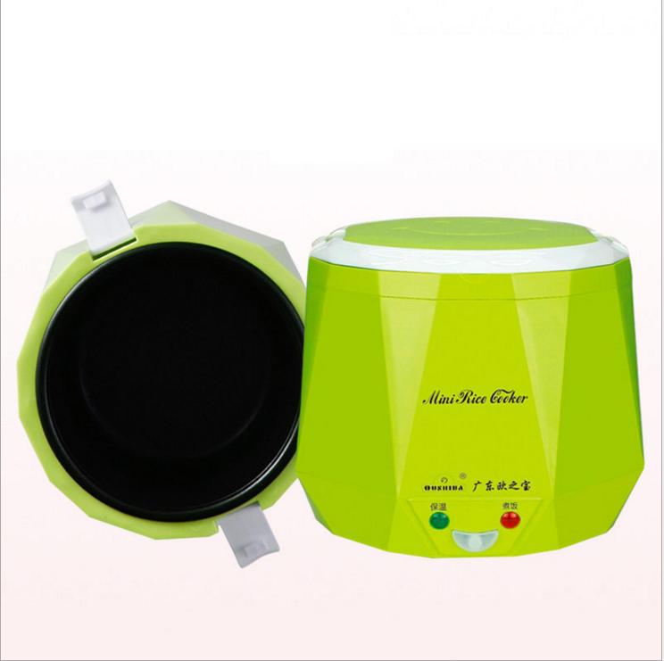 OUSHIBA Portable Travel Electric 12V/24V 1.3L Mini Car Rice Cooker Food Cooker For Truck/Car/Bus