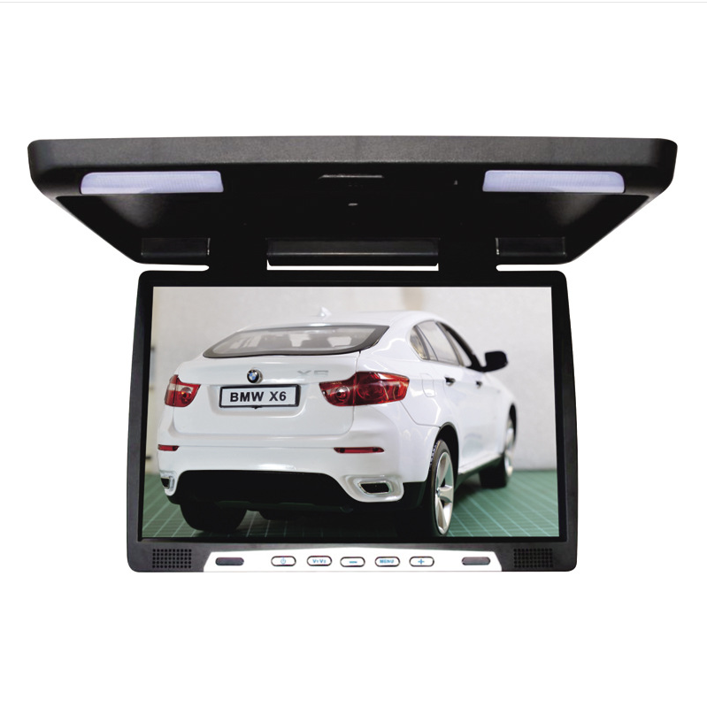 15.4 inch HD flip down monitor bus/ car roof mounted monitor with TV