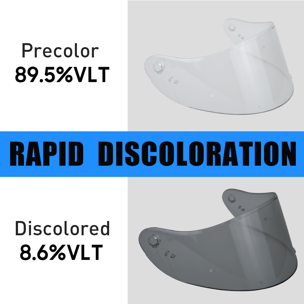 photochromic visor helmet lens visors for shaft 551 Customized Impract Resistant Photochromic  Assembly Accessories Full Helmet