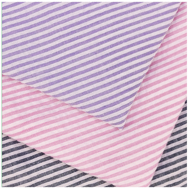 stock cheap dresses cloth fashion fabric bubble garment 100 polyest yarn dyed stripe breathable shirt fabrics for clothing