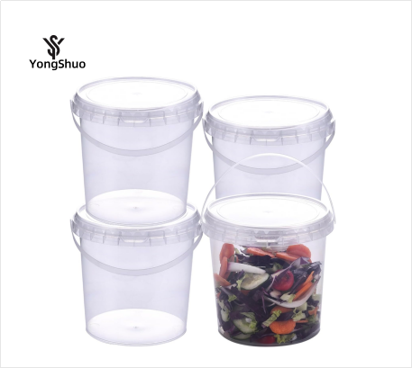 Factory Supply 16oz 32oz Food Container Plastic Bucket With Lid For Peanut Butter Ice Cream Cookies