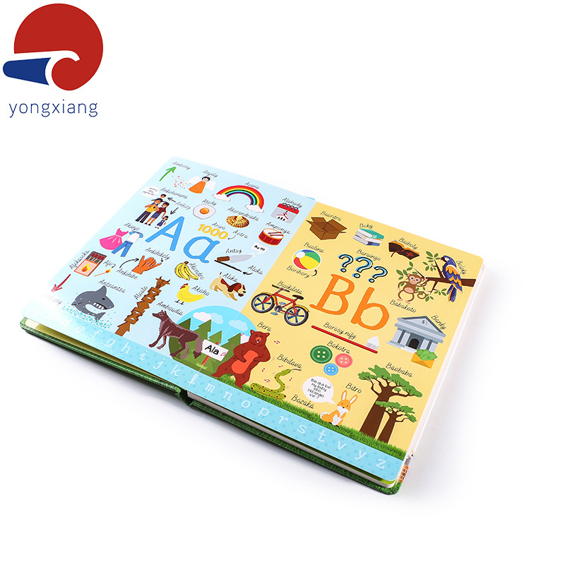 hardcover book printing children's story board book custom publishing book printing service