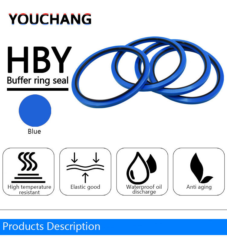 2024 HBY 45*60.5*6  buffer ring seal ring excavator cylinder rod seal buffer pad combined seal