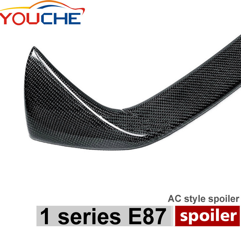 AC style carbon fiber roof boot spoiler wing for BMW 1 series E87 5 door hatchback 2004-2011