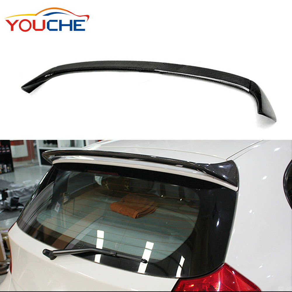 AC style carbon fiber roof boot spoiler wing for BMW 1 series E87 5 door hatchback 2004-2011