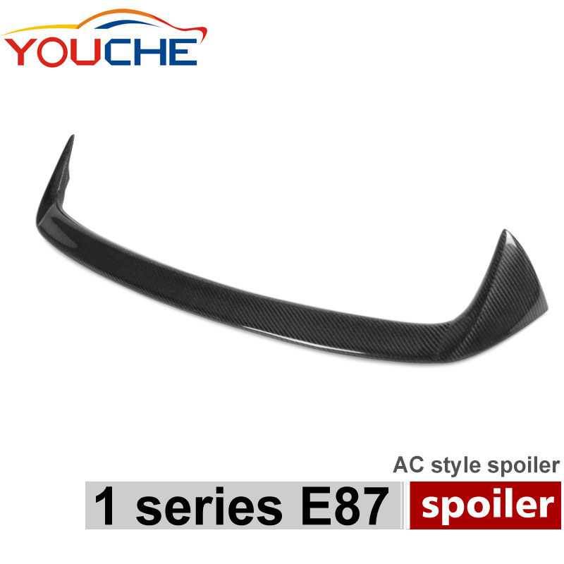 AC style carbon fiber roof boot spoiler wing for BMW 1 series E87 5 door hatchback 2004-2011