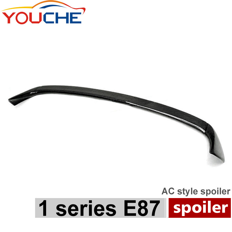 AC style carbon fiber roof boot spoiler wing for BMW 1 series E87 5 door hatchback 2004-2011