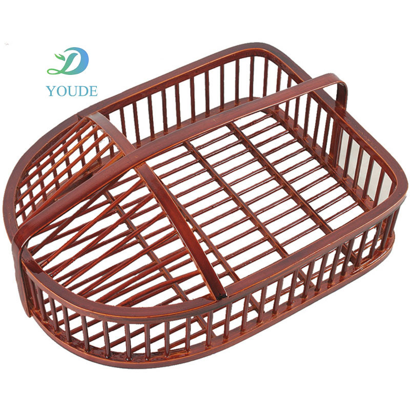 Factory Outlet Products Handmade Bamboo Weaving Hotel Guest Room Bathroom Shoe Basket