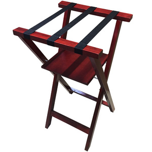 Wholesale High-quality Hotel Wooden Tray Luggage Rack Customizable Folding Luggage Rack