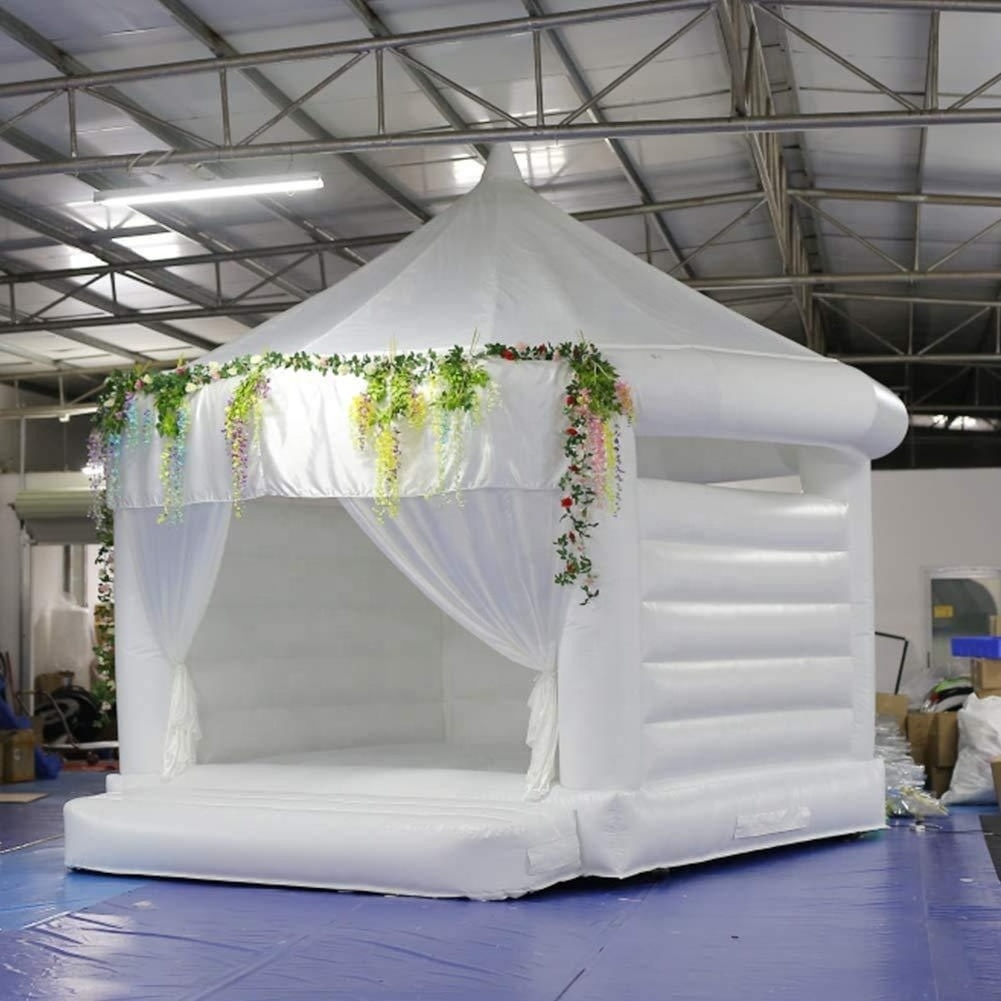 Hot Sale Commercial Cheap white Wedding trampoline children inflatable Jump bounce castle inflatable castle take pictures props