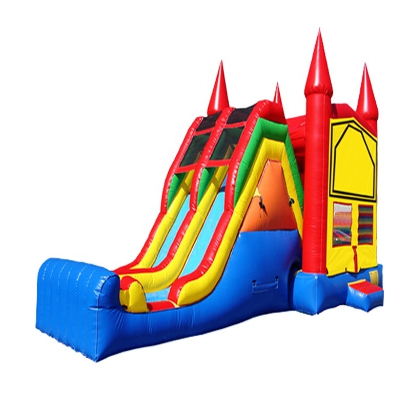 Outdoor commercial kid inflatable combo bouncer water slide Jumping Castle inflatable bouncy castle pastel bounce house