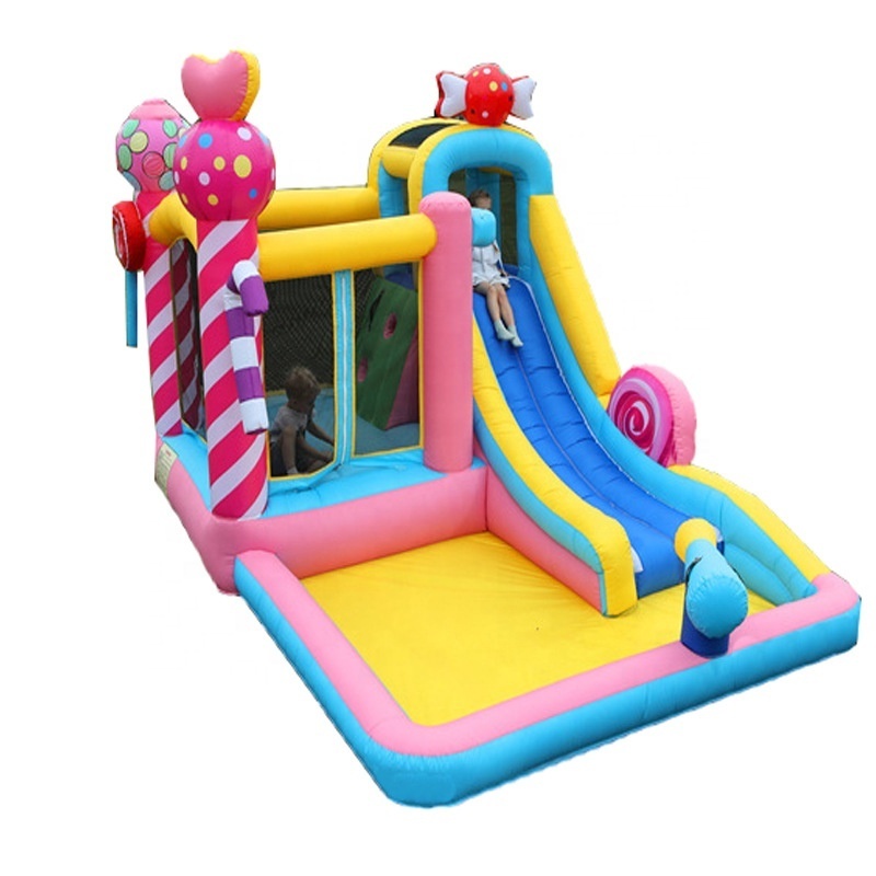 Outdoor commercial kid inflatable combo bouncer water slide Jumping Castle inflatable bouncy castle pastel bounce house