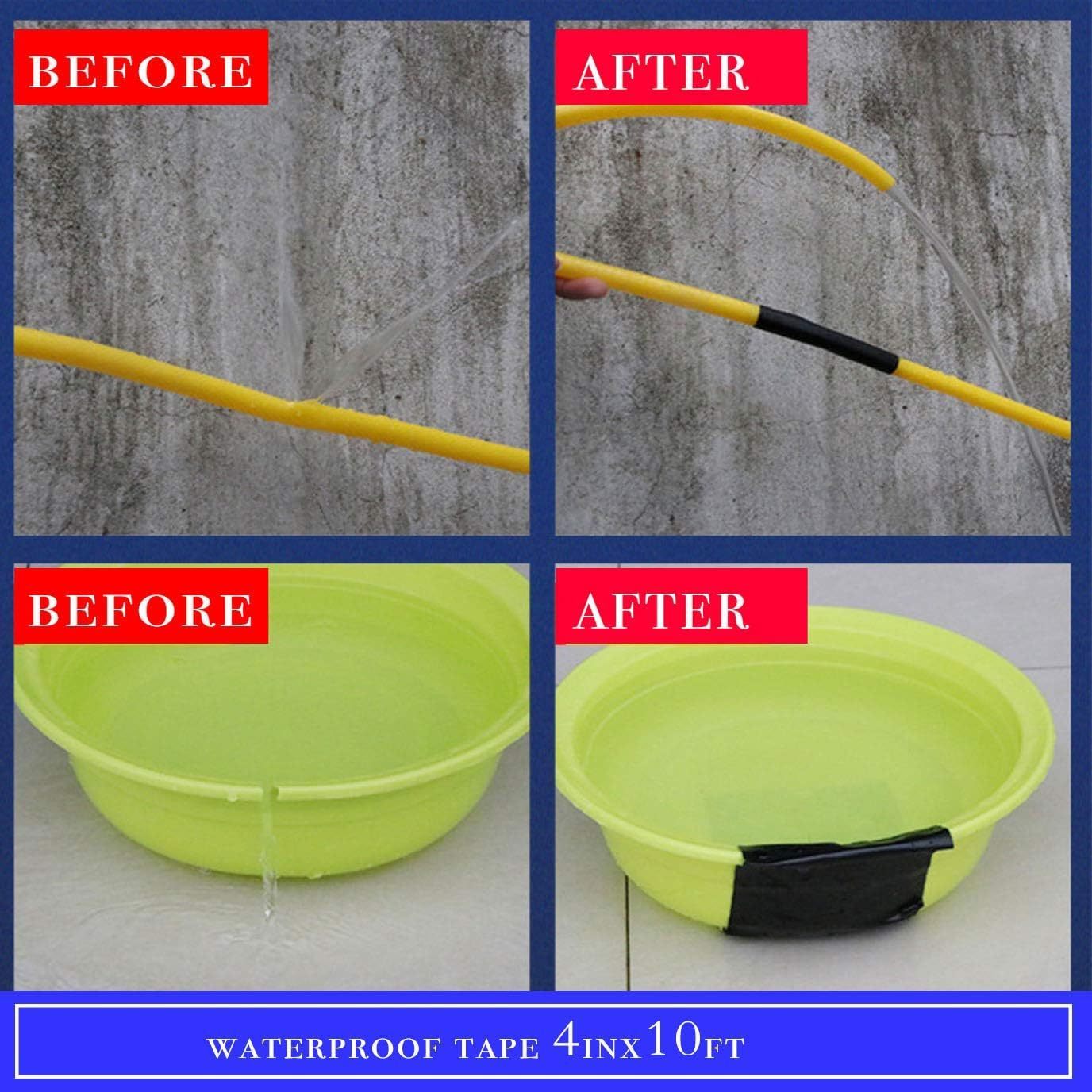 Waterproof Self-Fusing Patch and Seal Tape Rubber Adhesive for Outdoor Cable Pipe Gutter Roof Boat Repairs Sealing