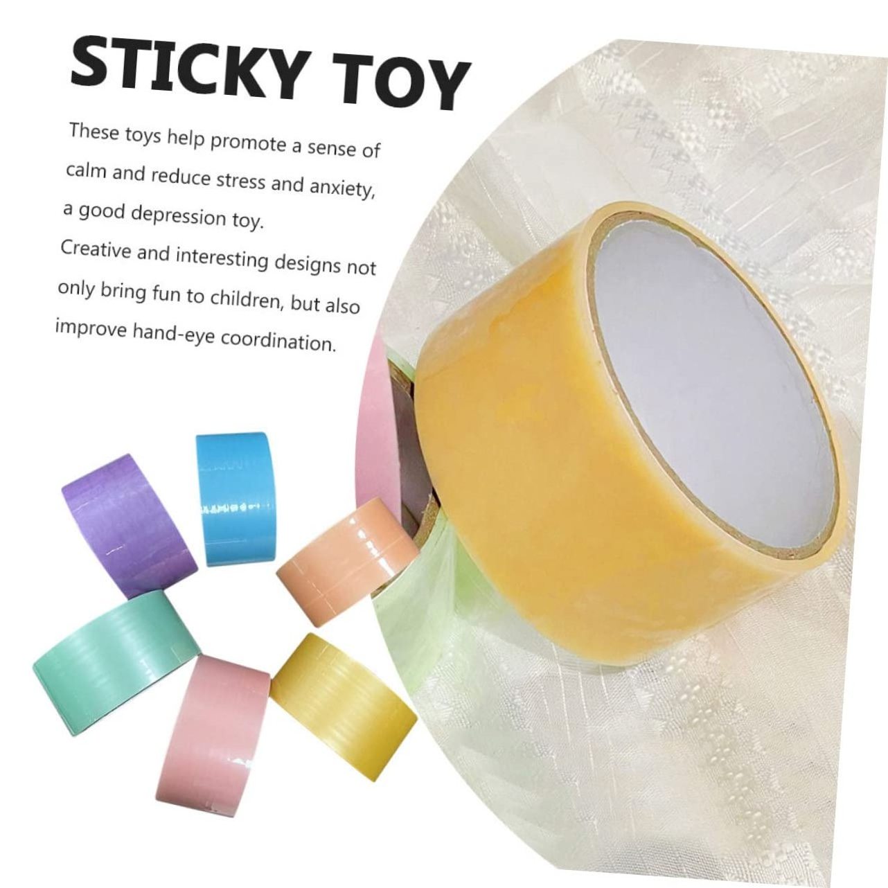 Acrylic Adhesive Double Sided Sticky Ball Tape Waterproof Hit Stress-Relieving Color Ball Decompression Tape