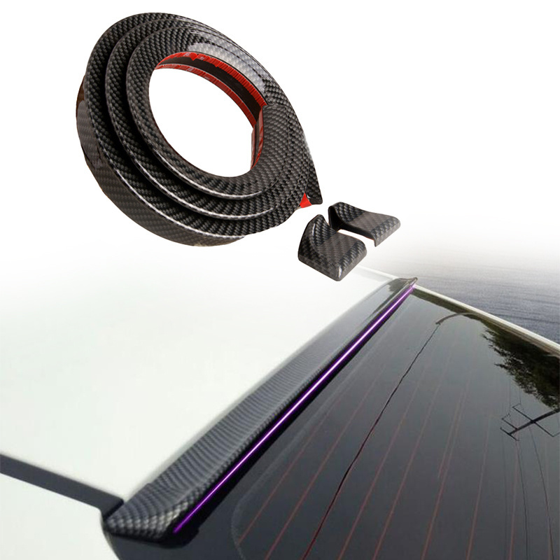 jdm car Racing Tuning Universal 3.5cm*1.5m Carbon Fiber 59 wing sticker Rear Lip Roof Trunk Spoiler en goma Strip spoliers