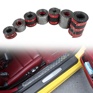 5D Carbon Fiber Car Anti Scratch Protector Tape Sticker Waterproof Body Bumper Trunk Door Sills Step Sill Protection