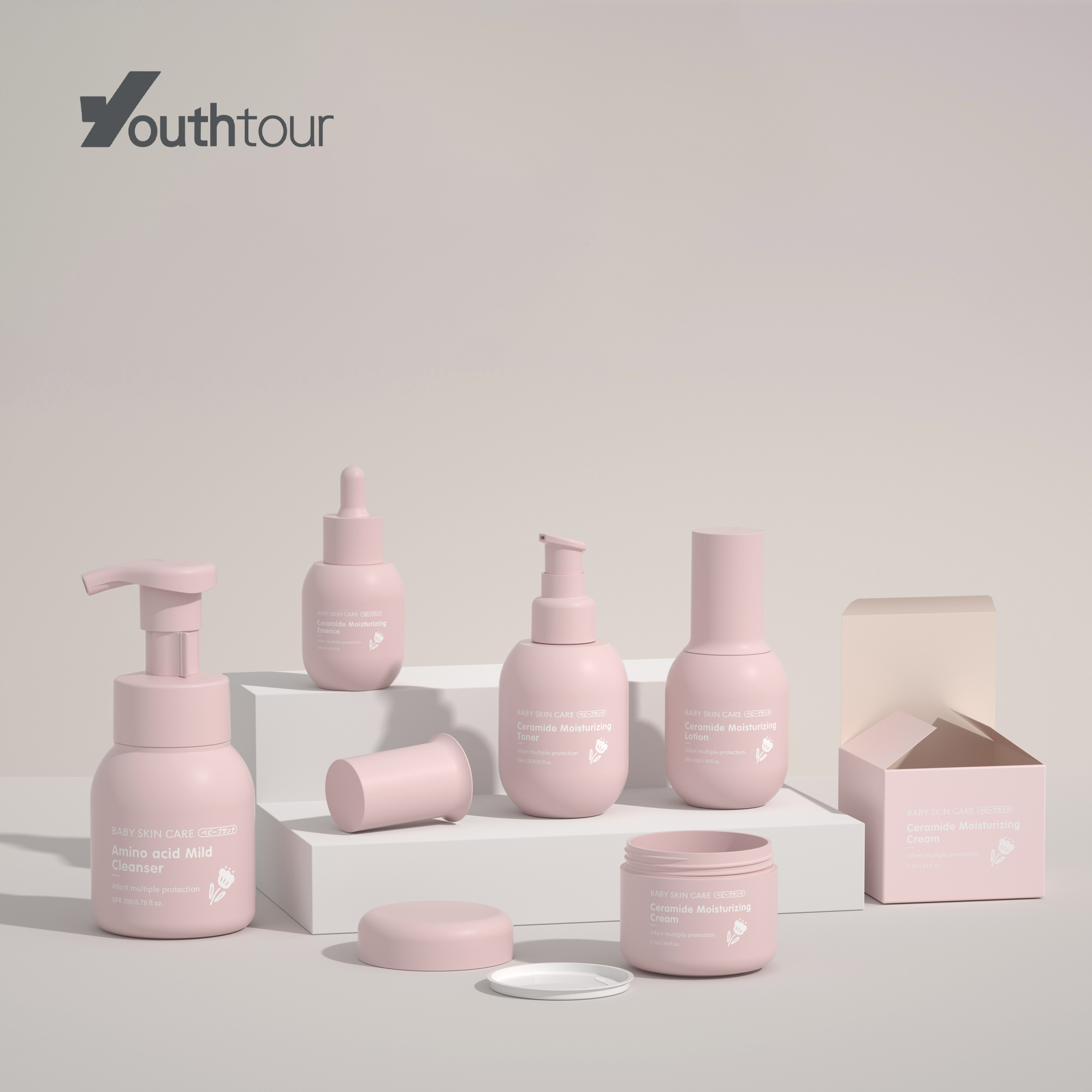 Plastic cosmetic empty 20ml 30ml 80ml 100ml PP eye face cream jar with lid custom plastic container packaging with screw cap