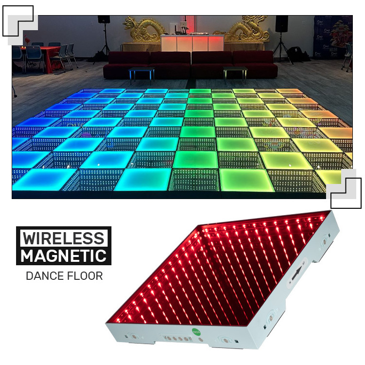 piste de danse effect 3d mirror led dance floor for wedding night club dj events show