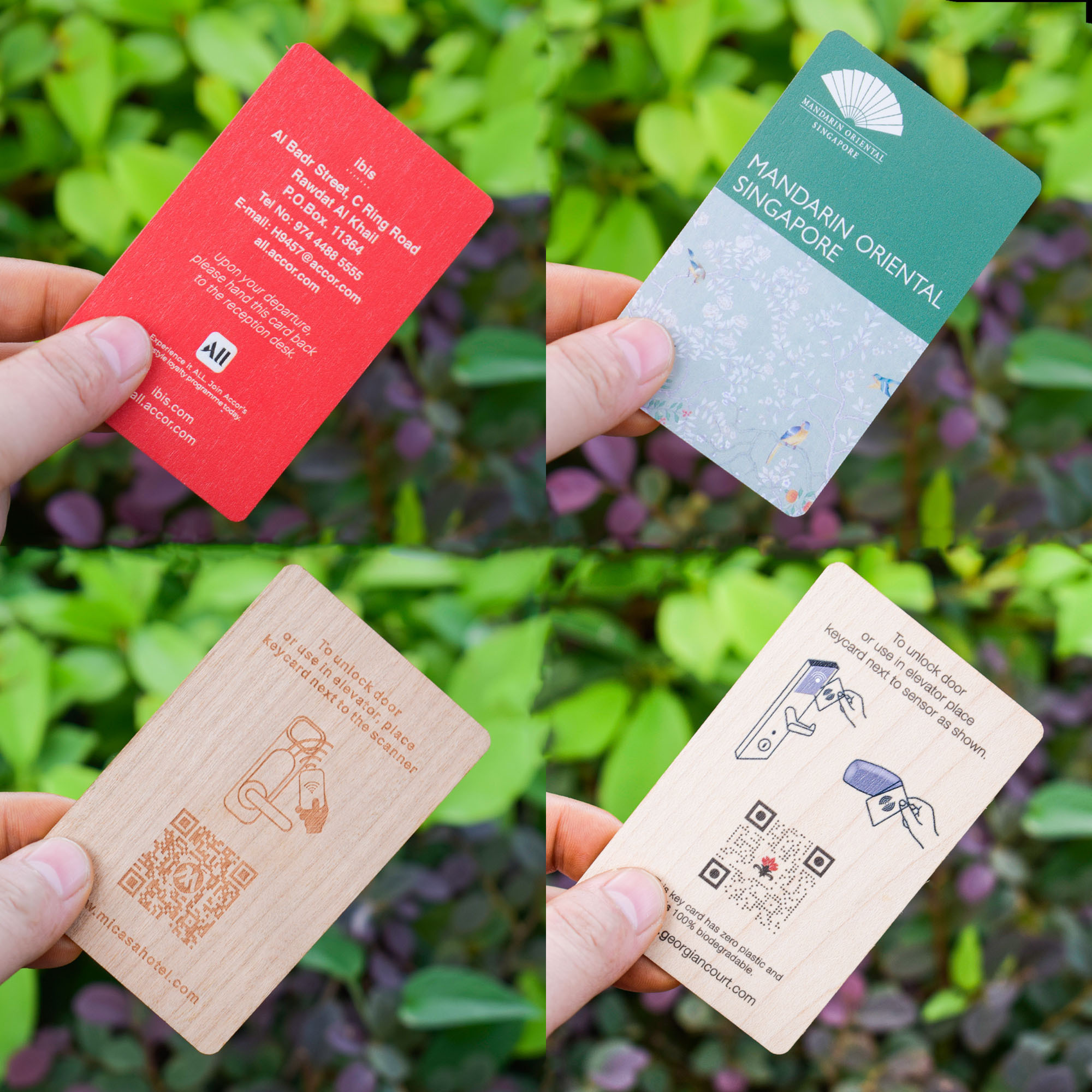 Eco friendly nfc wooden card blank printable 13.56mhz nfc contactless bamboo gift card for business card use