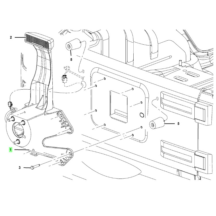 Car tailgate spare tire bracket and Wiring for jeep wrangler 2007to2017  55397217AJ