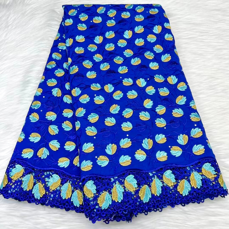 Newest High Quality Swiss Cotton Voile Lace African Austria Swiss Voile Lace Fabric For Dress