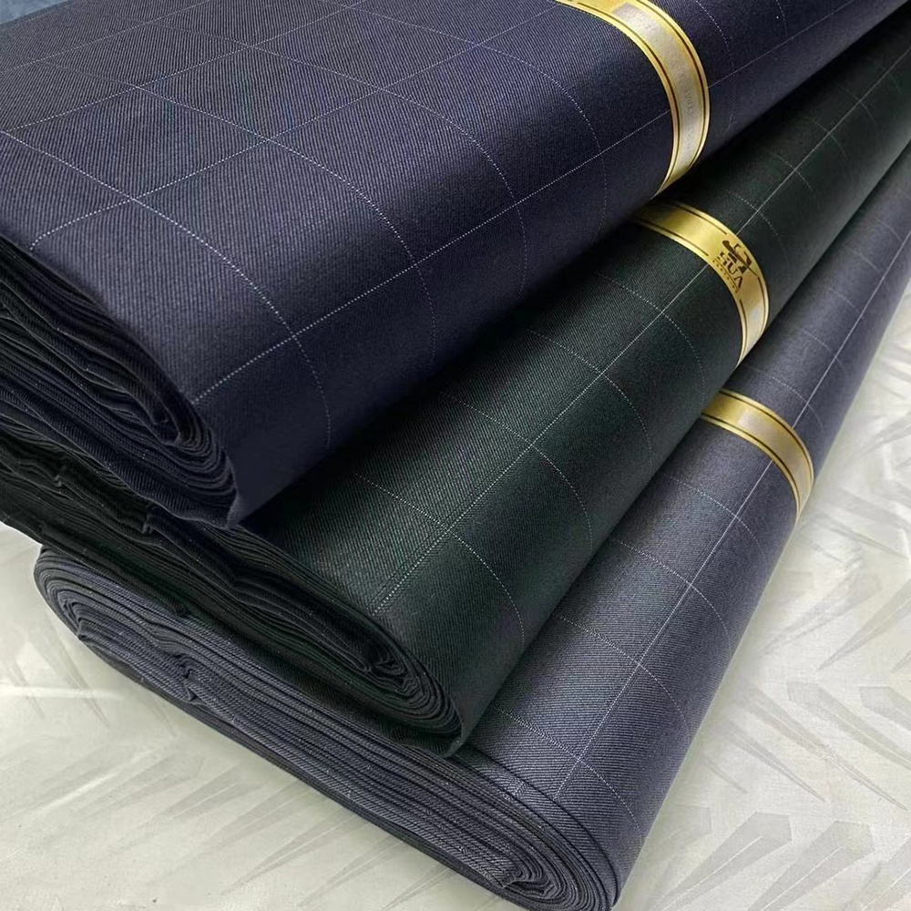 Hot Selling Twill Italian Woven Tweed Cashmere Wool Plain Tr Suit Fabric Men's Suiting Materials With English Selvedge